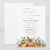 Een kleine Pumpkin Girl Baby shower Uitnodiging (Voorkant / Achterkant)