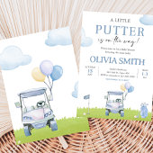 Een Kleine Putter Golf Baby Shower Kaart
