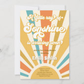 Een kleine Ray Sonshine Retro Boy Baby shower Kaart (Voorkant)
