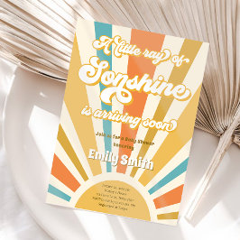 Een kleine Ray Sonshine Retro Boy Baby shower Kaart