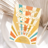 Een kleine Ray Sonshine Retro Boy Baby shower Kaart