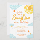 Een kleine Ray Sunshine Baby shower nodigt uit Kaart (Voorkant)