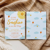 Een kleine Ray Sunshine Baby shower nodigt uit Kaart