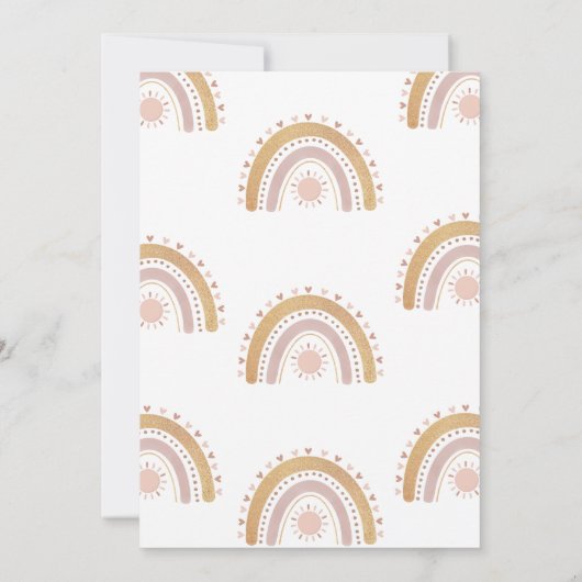 Een kleine Ray Sunshine Boho Rainbow-Baby shower Kaart (Achterkant)