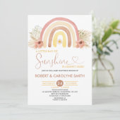 Een kleine Ray Sunshine Boho Rainbow-Baby shower Kaart (Staand voorkant)