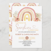 Een kleine Ray Sunshine Boho Rainbow-Baby shower Kaart (Voorkant / Achterkant)