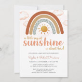  Een kleine Ray Sunshine Boho Rainbow-Baby shower Kaart (Voorkant)