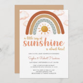  Een kleine Ray Sunshine Boho Rainbow-Baby shower Kaart (Voorkant / Achterkant)