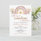Een kleine Ray Sunshine Boho Rainbow-Baby shower Kaart (Staand voorkant)