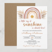 Een kleine Ray Sunshine Boho Rainbow-Baby shower Kaart (Voorkant / Achterkant)