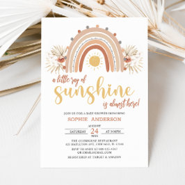 Een kleine Ray Sunshine Boho Rainbow-Baby shower Kaart