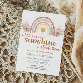 Een kleine Ray Sunshine Boho Rainbow-Baby shower Kaart