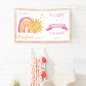 Een kleine Ray Sunshine Girl Baby shower Banner (Insitu)