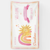 Een kleine Ray Sunshine Girl Baby shower Banner (Verticaal)