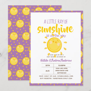 Een kleine Ray SUNSHINE is onderweg - Paars Kaart