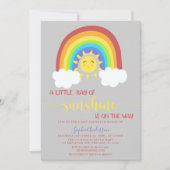 Een kleine Ray van het Baby shower van de zonnereg Kaart (Voorkant)