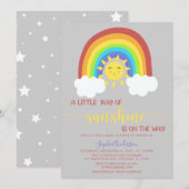 Een kleine Ray van het Baby shower van de zonnereg Kaart (Voorkant / Achterkant)