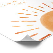 Een kleine Ray van Sunshine Baby shower Favors Sig Poster (Hoek)