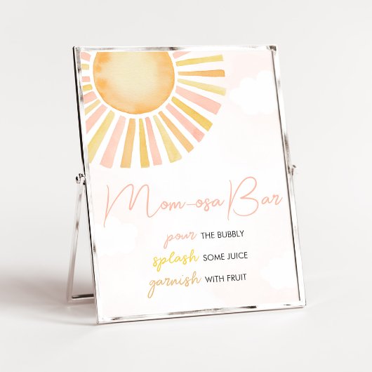 Een kleine Ray van Sunshine Baby shower Moeder Osa Poster