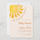 Een kleine Ray van Sunshine Boho Baby shower Kaart (Voorkant)