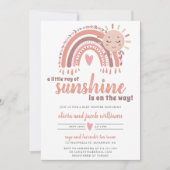 Een kleine Ray van Sunshine Boho Baby shower Kaart (Voorkant)