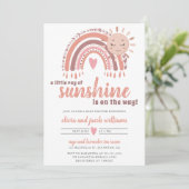 Een kleine Ray van Sunshine Boho Baby shower Kaart (Staand voorkant)