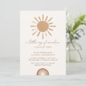 Een kleine Ray van Sunshine Boho Baby shower Kaart (Staand voorkant)