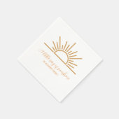 Een kleine Ray van Sunshine Boho Baby shower Servet (Hoek)