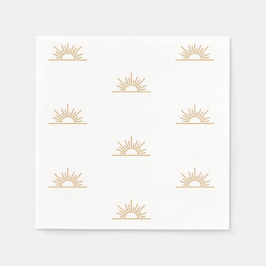 Een kleine Ray van Sunshine Boho Baby shower Servet (Voorkant)