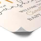 Een kleine Ray van Sunshine Boho Sun Baby shower Poster (Hoek)