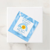 Een kleine Ray van Sunshine Boy Baby shower Bedankjes Labels (In situ)