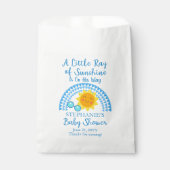 Een kleine Ray van Sunshine Boy Baby shower Bedankzakje (Voorkant)
