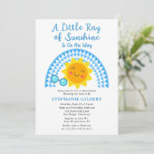 Een kleine Ray van Sunshine Boy Baby shower Kaart (Staand voorkant)