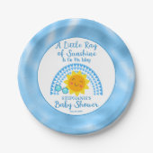 Een kleine Ray van Sunshine Boy Baby shower Papieren Bordje (Voorkant)