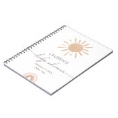 Een kleine Ray van Sunshine Girl Baby shower Guest Notitieboek (Linkerzijde)