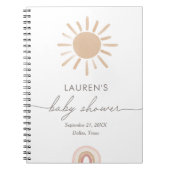 Een kleine Ray van Sunshine Girl Baby shower Guest Notitieboek (Voorkant)
