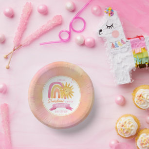 Een kleine Ray van Sunshine Girl Baby shower Papieren Kommen