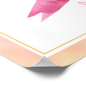 Een kleine Ray van Sunshine Girl Baby shower Poster (Hoek)