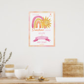 Een kleine Ray van Sunshine Girl Baby shower Poster (Keuken)