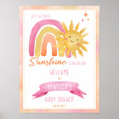 Een kleine Ray van Sunshine Girl Baby shower Poster (Voorkant)