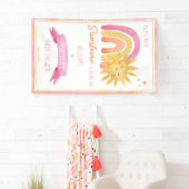 Een kleine Ray van Sunshine Girl Baby shower Spandoek (Insitu)