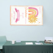 Een kleine Ray van Sunshine Girl Baby shower Spandoek (Beurs)