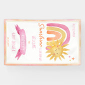Een kleine Ray van Sunshine Girl Baby shower Spandoek (Horizontaal)