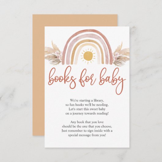 Een kleine Ray van zonnige regenboogboeken voor Ba Informatiekaartje (Voorkant / Achterkant)