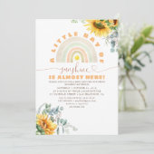 Een kleine Ray zonneregenboogHerfst Baby shower Kaart (Staand voorkant)