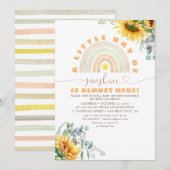 Een kleine Ray zonneregenboogHerfst Baby shower Kaart (Voorkant / Achterkant)