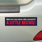 Een kleine Recoil. Bumpersticker (Op auto)