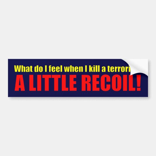 Een kleine Recoil. Bumpersticker (Voorkant)