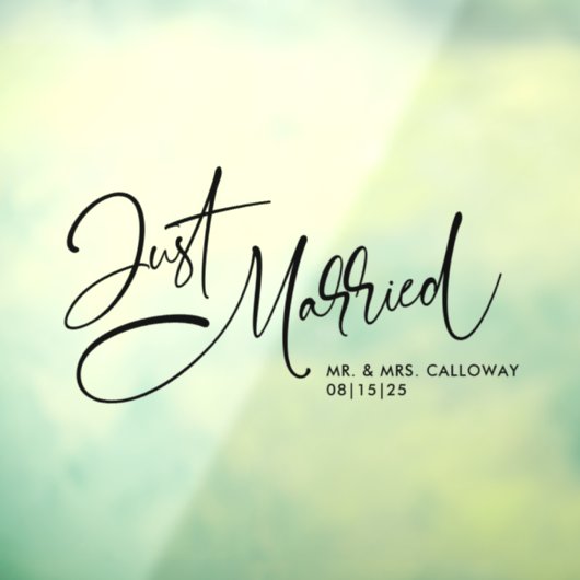 Een kleine Retro alleen gehuwde auto Raamsticker (Vel 3)