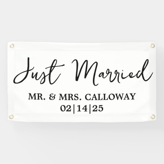 Een kleine Retro gewoon gehuwde autobanner Spandoek (Horizontaal)